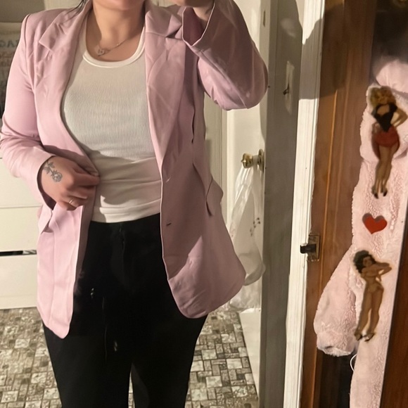 SHEIN SXY Lapel Neck Single Breasted Blazer - Picture 9 of 10